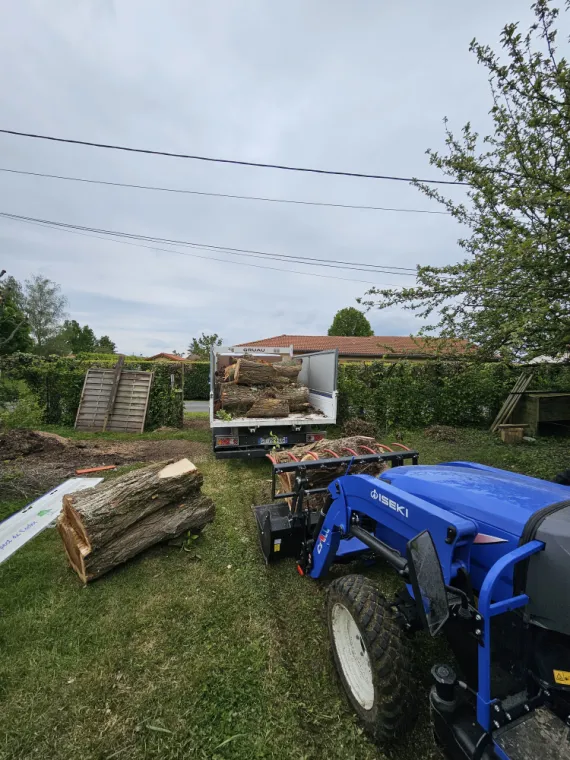Évacuation de bois, Châtillon-sur-Chalaronne, Au Respect de l'Arbre